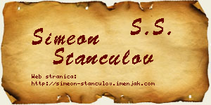 Simeon Stančulov vizit kartica